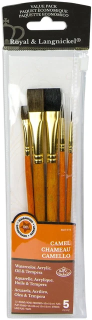 Paquete de 3 cepillos Royal Langnickel arena/camello paquete de valor-5/paquete -9115