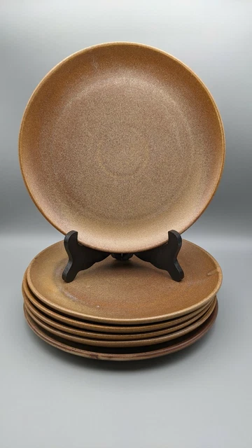 lot de 6 assiettes en grès vintage 25 cm