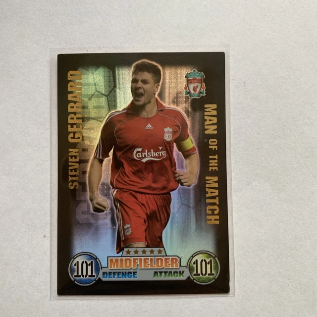 TOPPS MATCH ATTAX 2007/2008 07 08 Steven Gerrard Man Of The Match 