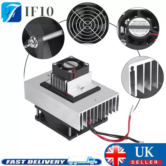 Kit sistema di raffreddamento Peltier termoelettrico 12 V 6 A 72 W fai da te