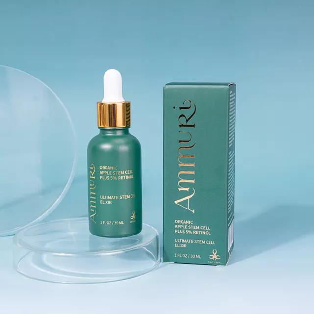 Ammuri Retinol Serum 5% Avec Apple Stem Acide Hyaluronique pour Cernes, Acné