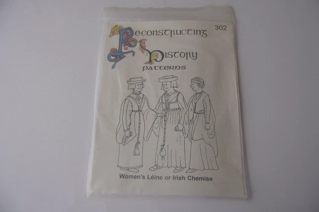 DONNA Leine O Irlandese Chemise-Paper Pattern-Reconstructing Storia - 302