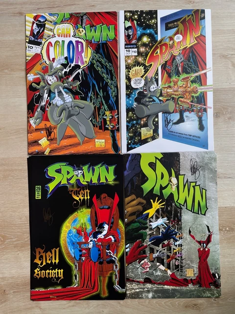 Spawn 10 remastered poster set signed Dave Sim Cerebus Todd McFarlane