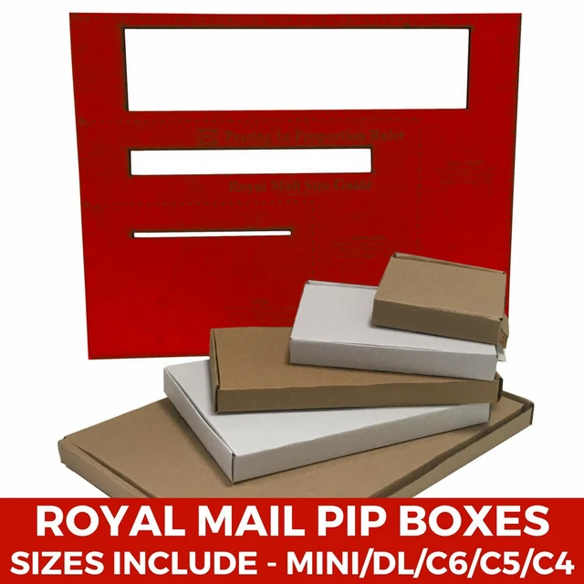 Royal Mail PIP Boxes Large Letter Cardboard Mailing Postal - C4/C5/C6/DL/Mini