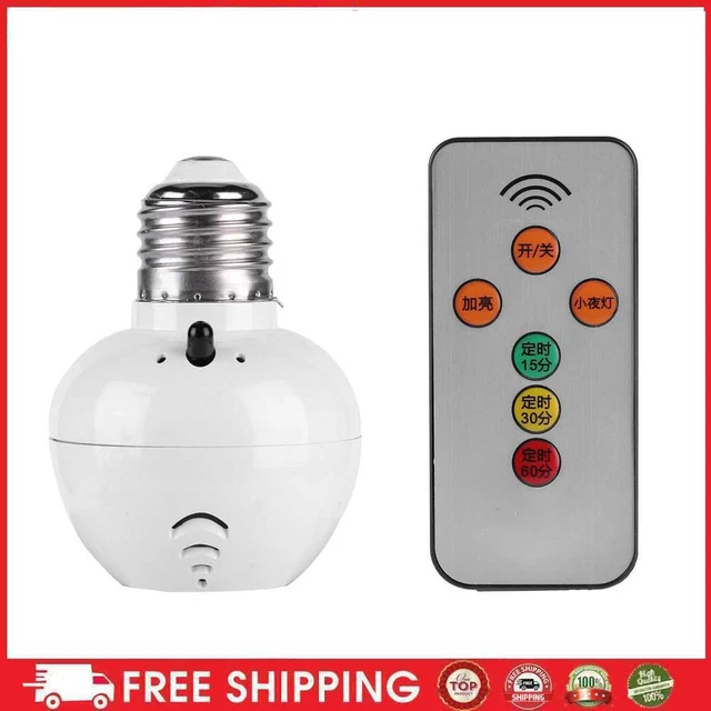 Dispositivo de toma de luz de control remoto inalámbrico E27 para bombilla LED