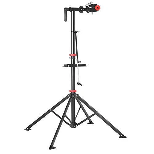 SONGMICS Cavalletto per Riparazione Bici con Ripiano per Attrezzi Magnetico P...