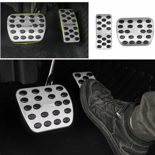 For Benz GLA 2020-2022 Silver Aluminum Brake Pedal Accelerator Pedal Cover Trim