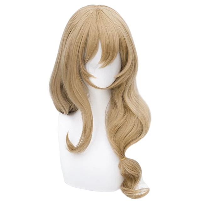 Parrucca cosplay Genshin impact Lisa Minci capelli lunghi ricci per ragazze gioco anime_