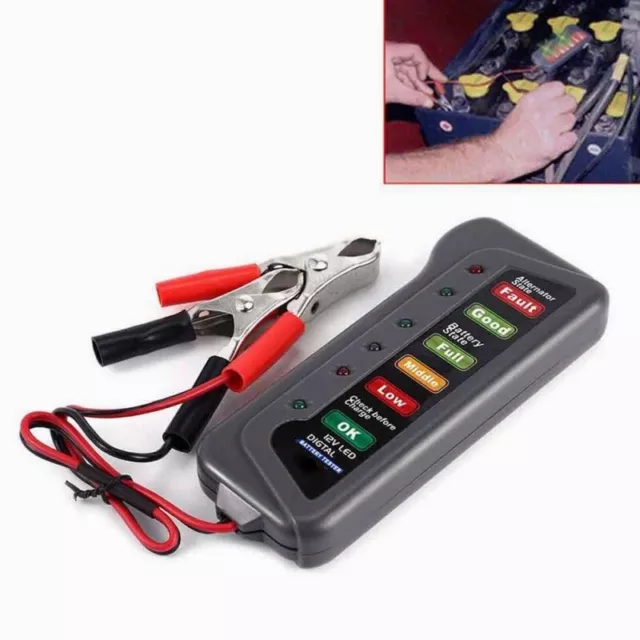 Battery Tester Automotive 12V Digital Analyzer Testing Tool Car Voltage Checker