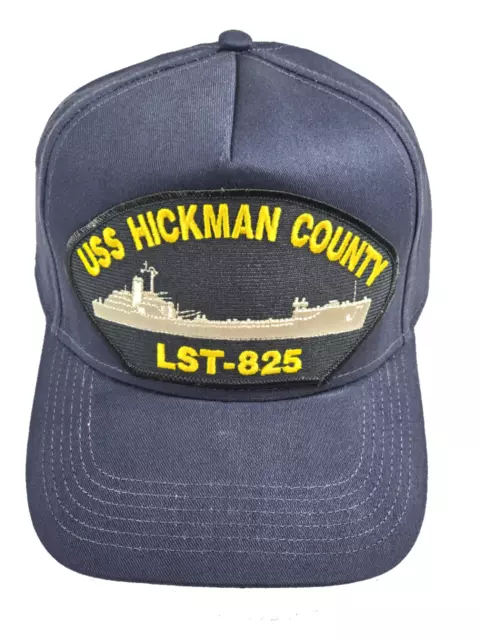 USS Hickman County LST-825 Ship HAT - Navy Blue - Veteran Owned Business