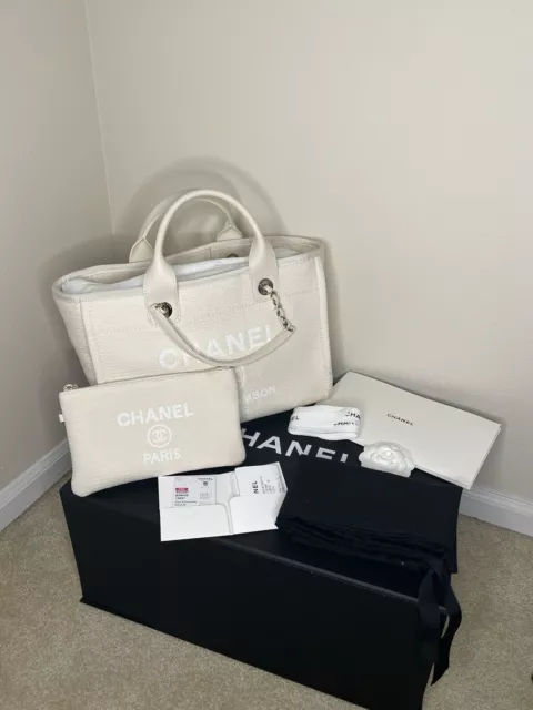 CHANEL TOTE DEAUVILLE Large Shopping Bag A66941 bag06342 $3,615.00 -  PicClick