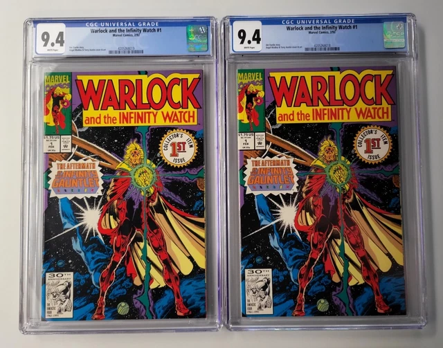 Warlock And The Infinity Watch #1 - 2 Copies - Both Cgc 9.4 - New Slabs