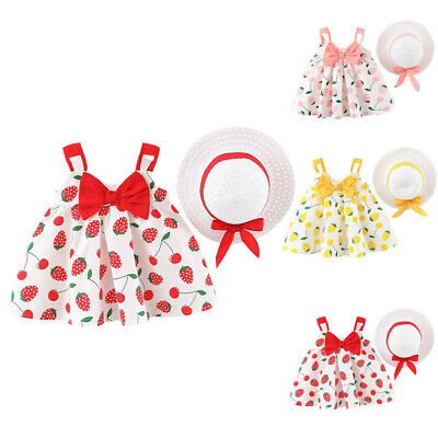 Toddler Baby Kids Girls Summer Strap Dress Princess Dresses Casual Clothes Dress