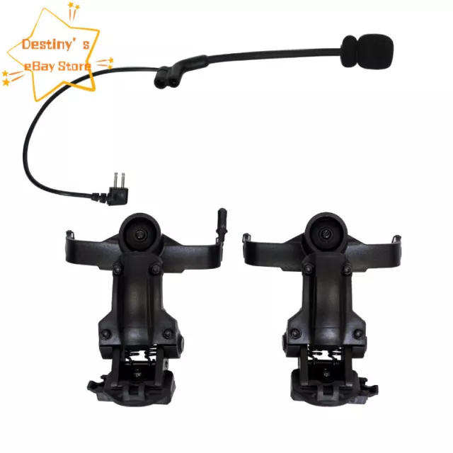 PELTOR COMTAC3 FMA Tactical Headset Helmet ARC Rail Bracket Adapter AMP Bridge