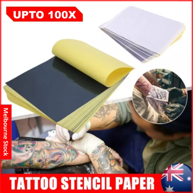 Tattoo Stencil Transfer Paper Spirit Thermal Carbon Tracing Copier Supplies 100X