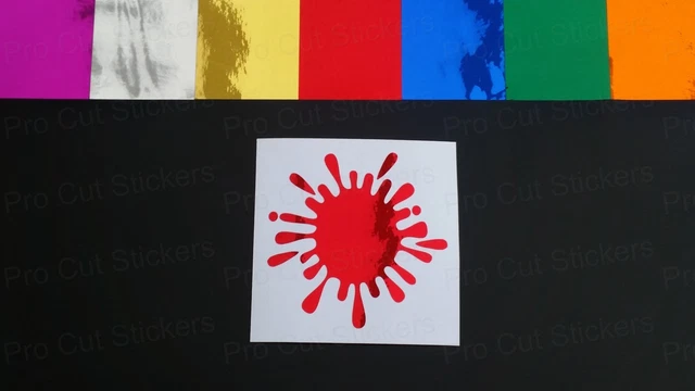 Stickers Vinyle Découpe Personnalisés - Effet Peinture éclaboussée Chromé - Pour Voiture, Mur, Vitre
