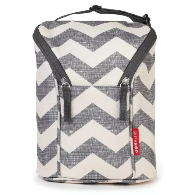 Skip Hop Grab and Go Double Bottle Bag - Chevron