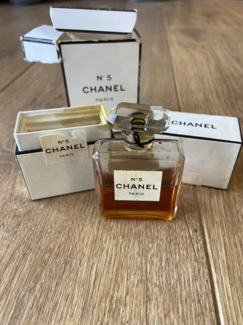 VINTAGE CHANEL NO 5 Perfume Bottle within Case 14ml , Half Full