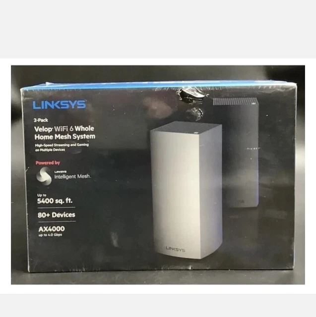 Linksys 2-pack Velop WiFi 6 Whole Home Mesh System AX4000