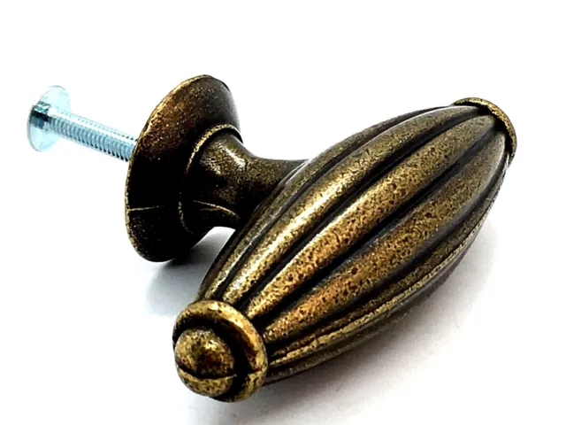10 x Tuscany T Knobs 74mm german antiqued bronze brass handles drawer knob (218)