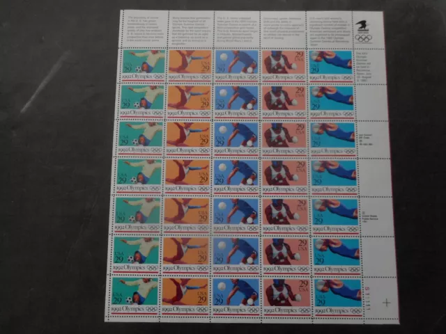 Scott 1637-41, 29 cent, Olympic Games, Sheet