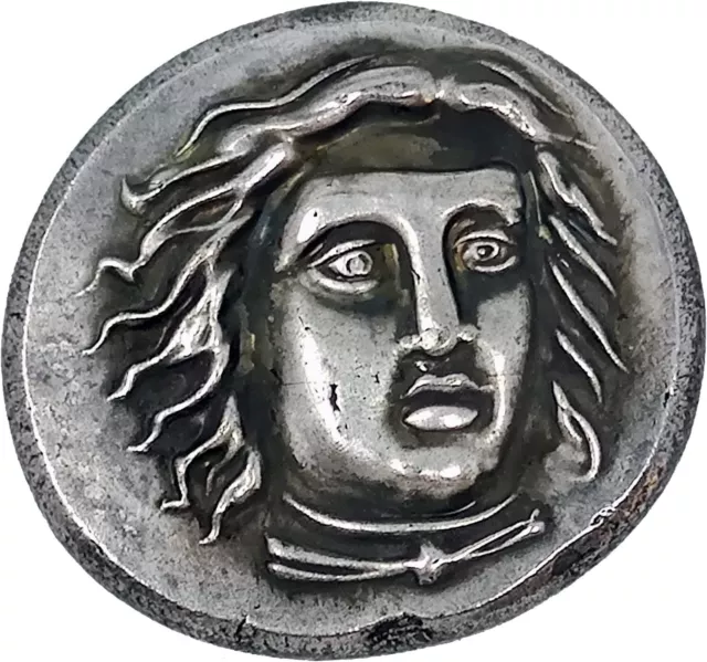 Moneta copia Antica Grecia 340aC tetradracma Pixodaros Apollo Zeus 27.50mm 19g