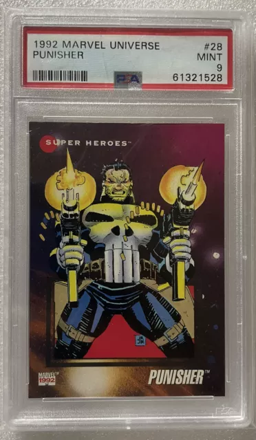 1992 Marvel Universe - #28 Punisher - PSA 9