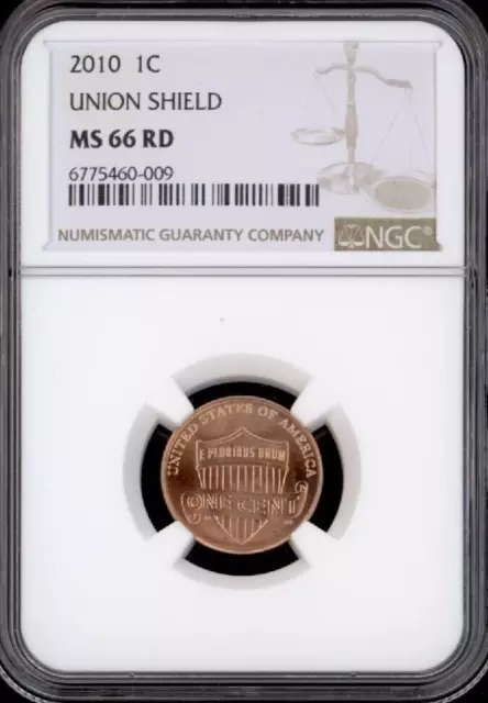 2010-D Lincoln Union Shield Cent Penny Ngc Ms66Rd Bu Unc Detailed Coin #J