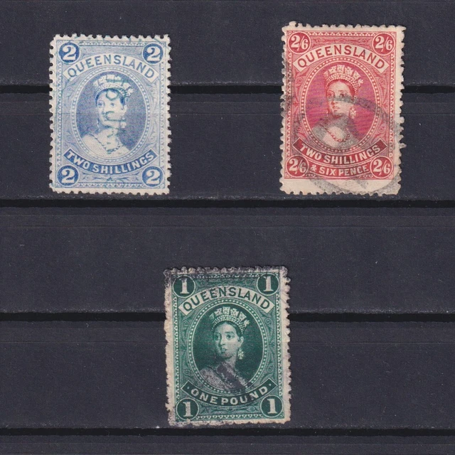 QUEENSLAND AUSTRALIA 1882, SG# 157-161, CV £177, thick paper, part set, Used