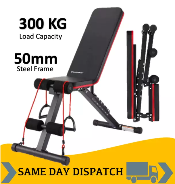 Foldable Dumbbell Bench Weight Training Fitness 7 Incline Adjustable Workout Gym