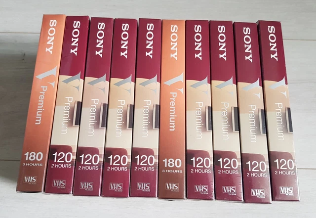 LOT DE 10 Cassette TDK Video VHS Vierge 180 NEUF SOUS BLISTER E180