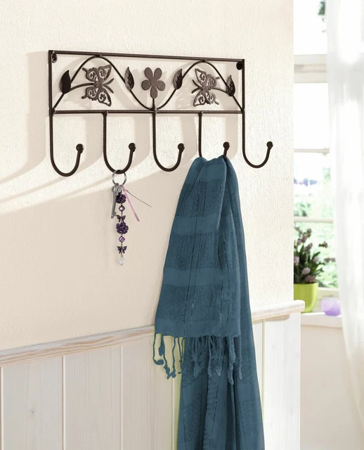 Salvare Set 2x Garderobe " Farfalla ", Laccato Metallo, Farfalle