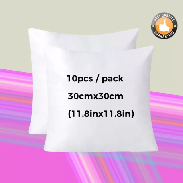10Pcs DIY Sublimation Pillow Cases White Blanks Polyester Peach Skin Cushion  Covers Heat Transfer Throw Pillow
