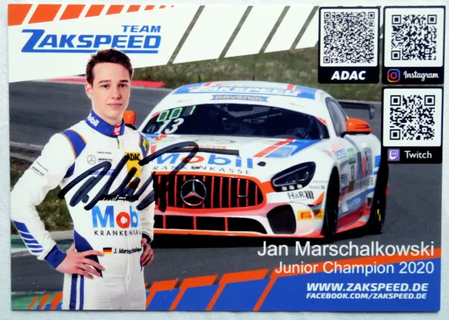 Team Zakspeed Mercedes ANG GT4 Junior Champion 2020 Jan Marschalkowski