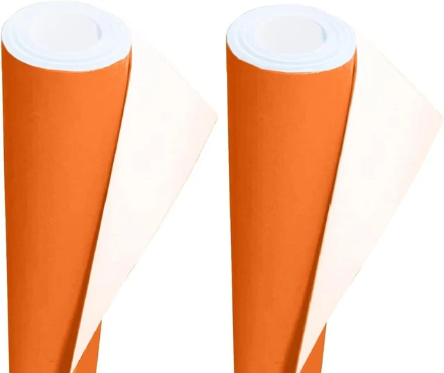 2X ORANGE POSTER Paper Rolls Backing Paper Classroom School Wall