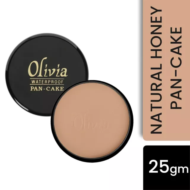 2 x 25 GM Olivia Pan Cake Waterproof Natural Honey Makeup Concealer Shade No. 24