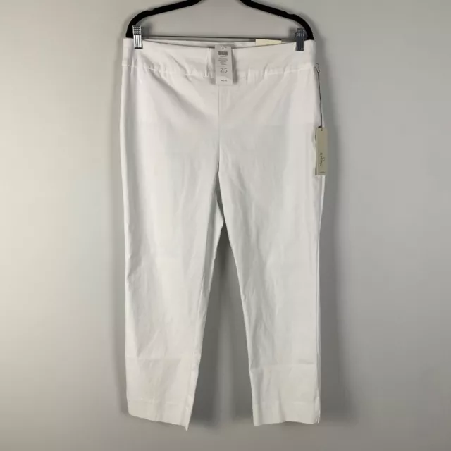 CHICOS SO SLIMMING Brigitte Crops Pants Womens 2.5 US 14 White Pull On  $34.95 - PicClick