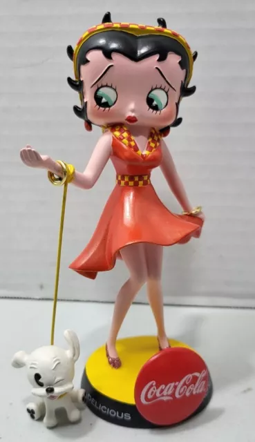 Betty Boop Coca Cola Bobber Figurine 2004 with Dog