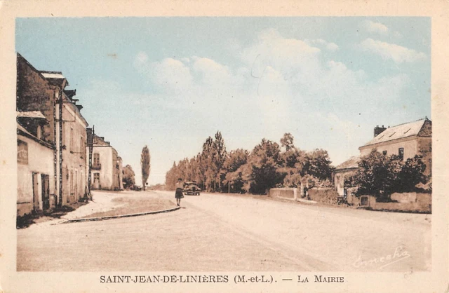 Cpa 49 Saint Jean De Linieres La Mairie