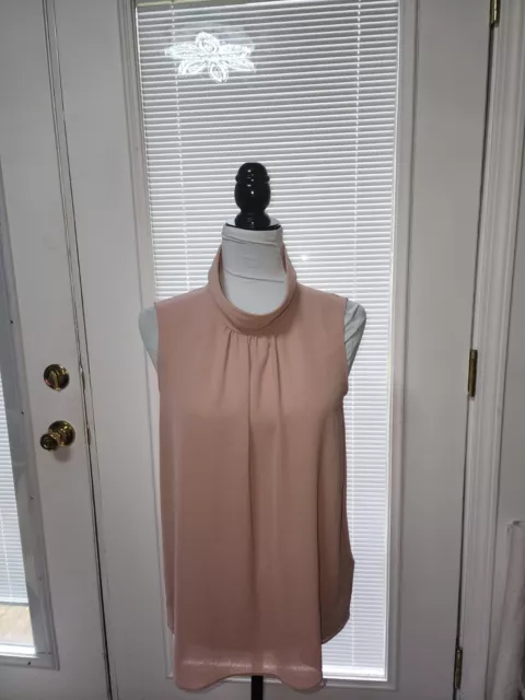 Vince Camuto Small Dusty Rose Pink Sleeveless Womens Blouse Top Loose Fitting