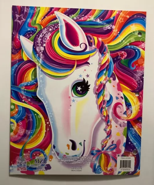 NEW LISA FRANK Rainbow Majesty White Horse with Crown Pocket