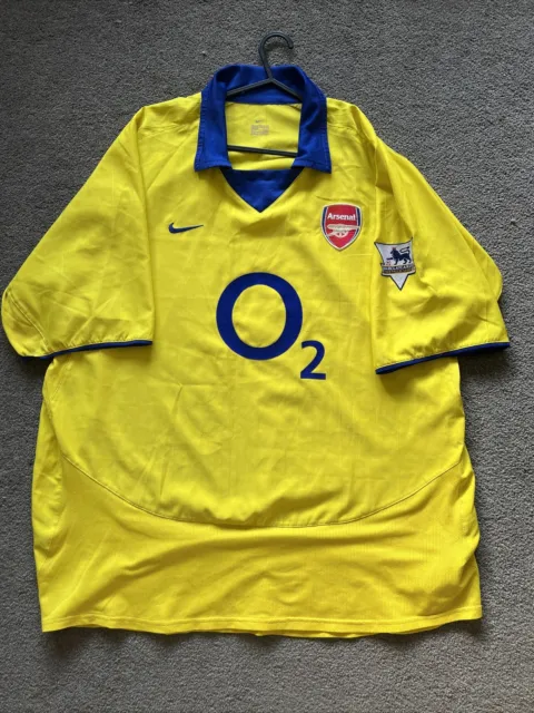 Original Arsenal 2003/04 Away Football Shirt Adult Mens Nike XX Large Vintage