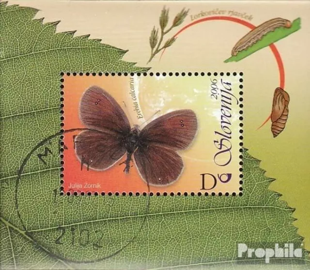 Eslovenia Bloque 26 (edición completa) usado 2006 Mariposas