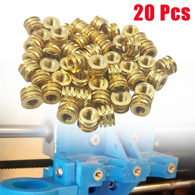 Hochwertiges Messinggewinde Wärme Set Schraubeneinsätze für 3D Druck 20er Pac 3