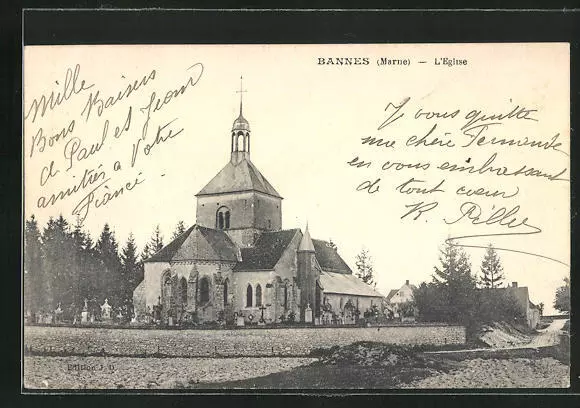 CPA Bannes, L´Eglise