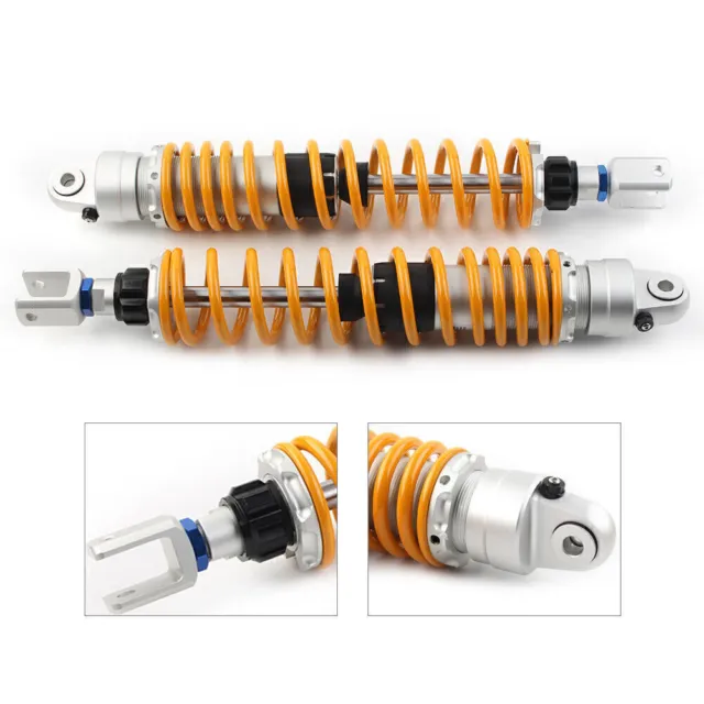 2* Motorcycle 400mm 15.7" ATV Air Shock Absorber Damper For Honda Yamaha Suzuki