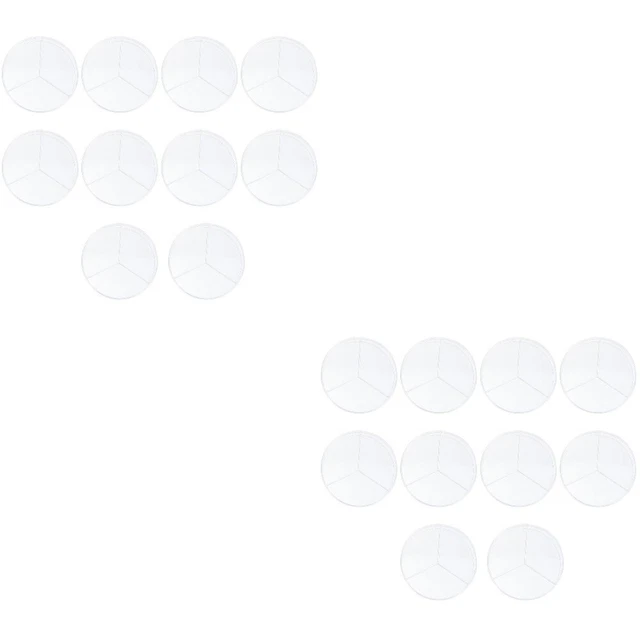 20 pcs Three Compartments Petri Dishes with Lids Plastic Petri Dish Set for