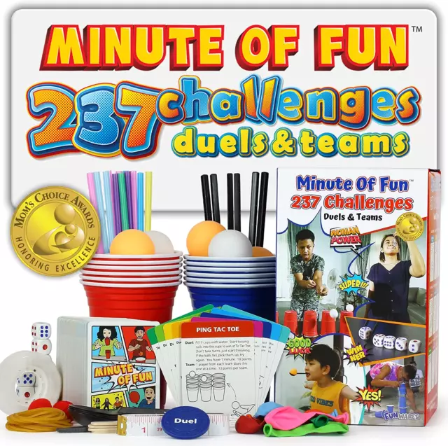 Minute of Fun Party Game - Amazing, 237 Minute to Win It Challenges for Duels