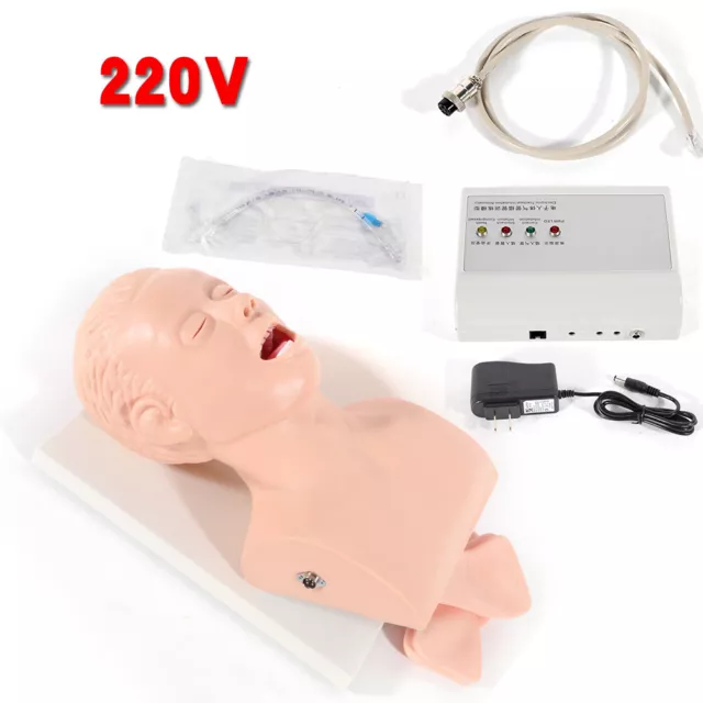 PVC Intubation Manikin Oral Nasal Study Teaching Training Operation 220V Durable