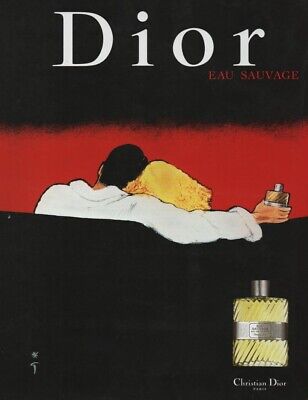 Dior Publicité papier Parfum Dior Eau Sauvage 1978 Perfume ad 